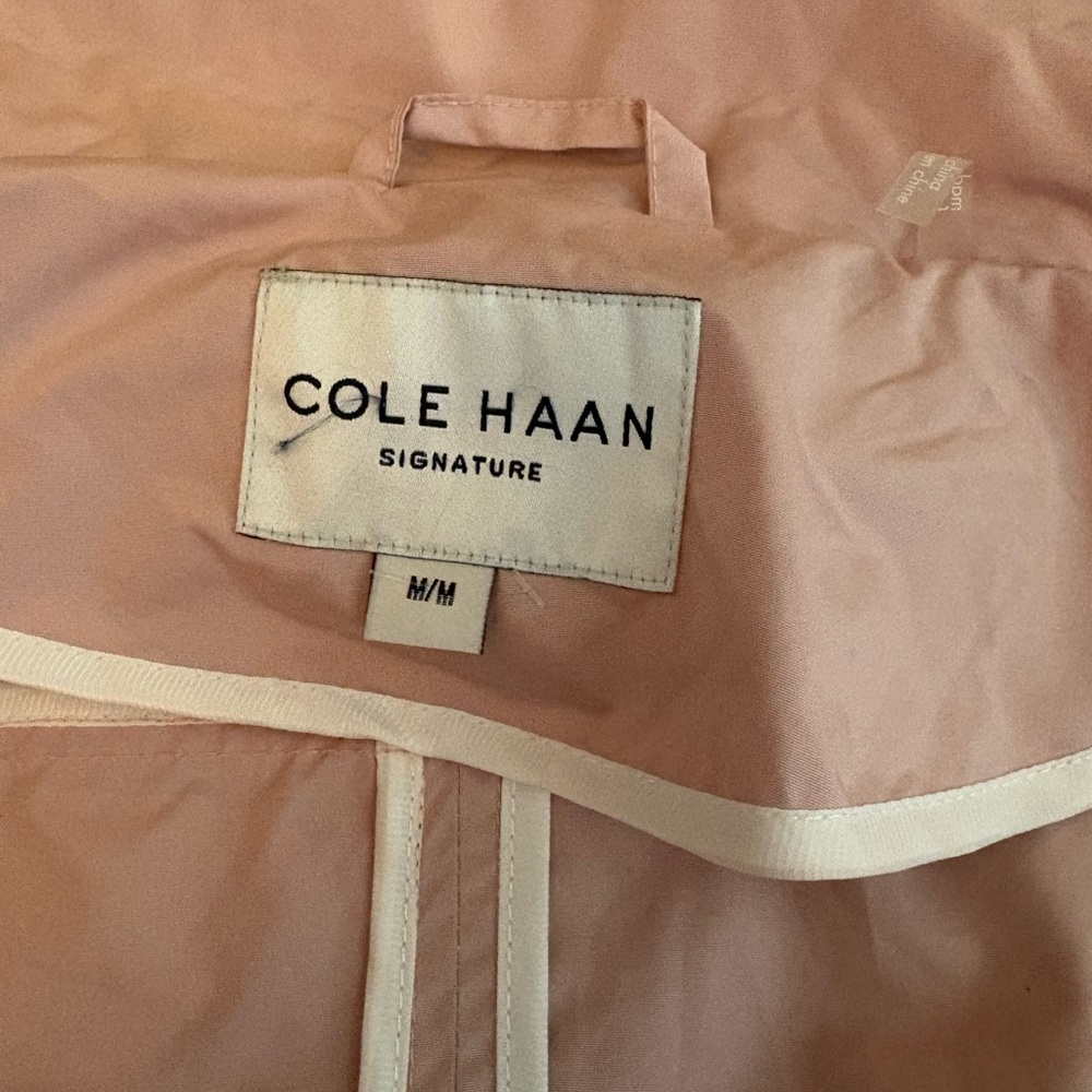 Cole Haan Water Repellent Hooded Parka Apricot Size S, NEW - Picture 14 of 16